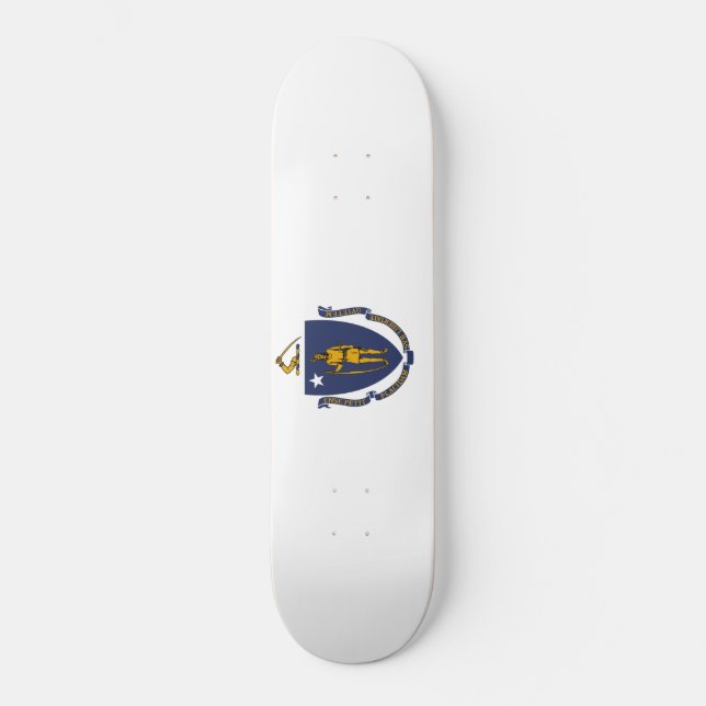 Massachusetts State Flag Skateboard (Front)
