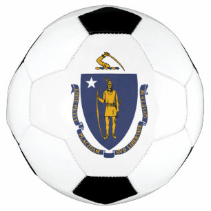Massachusetts State Flag Soccer Ball