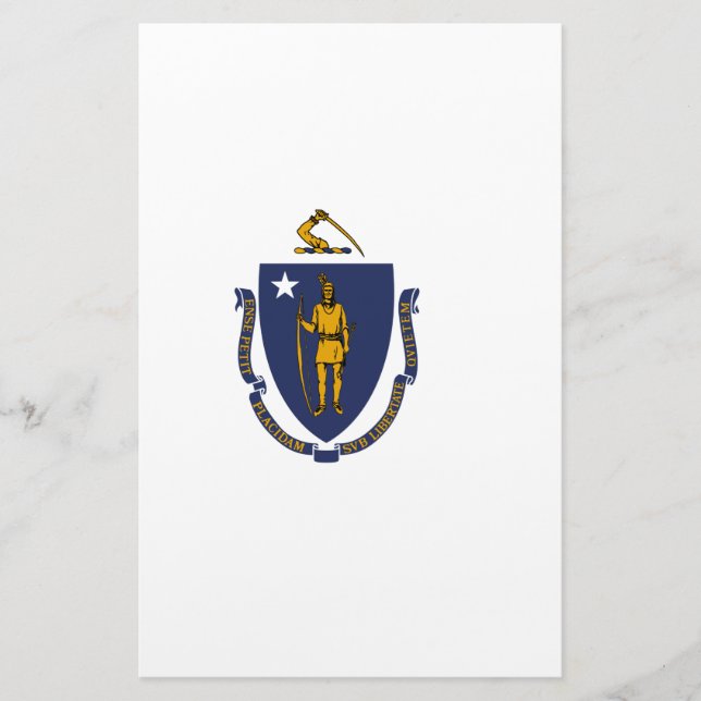 Massachusetts State Flag Stationery (Front)