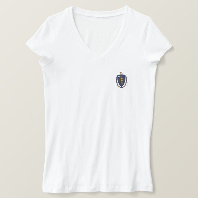 Massachusetts State Flag T-Shirt (Design Front)