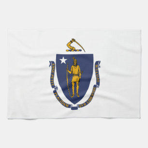 Massachusetts State Flag Tea Towel