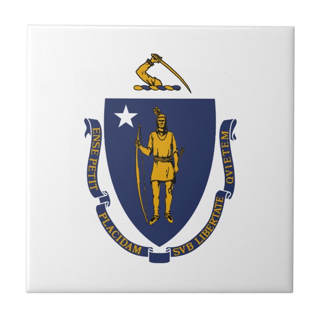 Massachusetts State Flag Tile (Front)