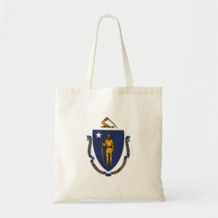 Massachusetts State Flag Tote Bag