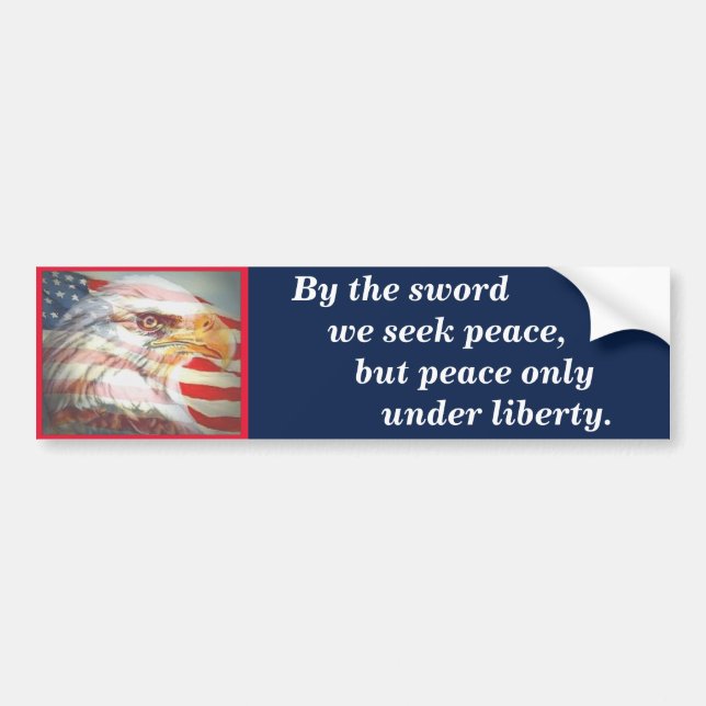 Massachusetts State Motto Bumper Sticker (Front)