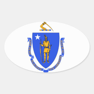 massachusetts State Oval sticker