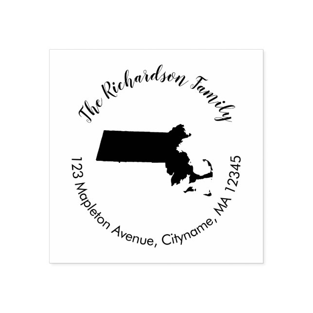 Massachusetts state return address rubber stamp (Imprint)