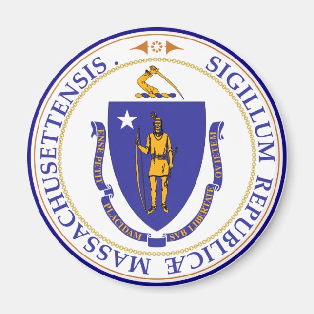 Massachusetts State Seal Magnet (Front)