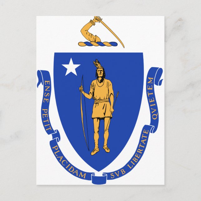 Massachusetts State Seal Postcard (Front)