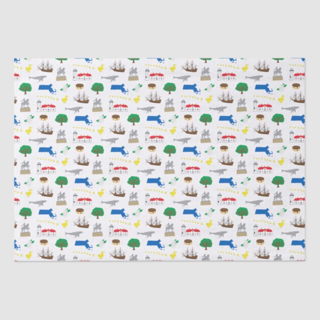 Massachusetts Tissue Paper (Front)