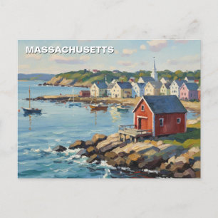 Massachusetts Travel Postcard
