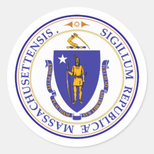 Massachusetts, USA Classic Round Sticker