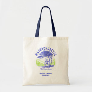 Massachusetts Wedding Welcome Bag, State Love Tote Bag