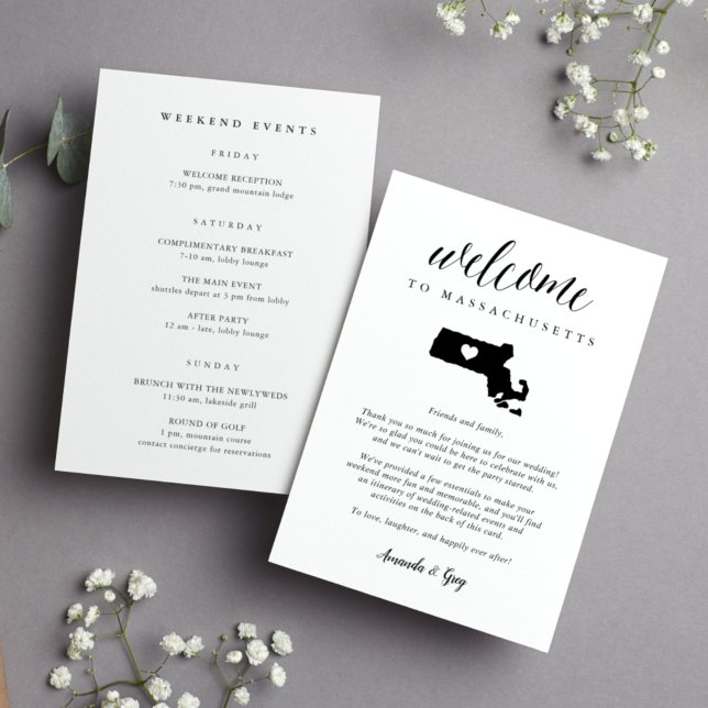 Massachusetts Wedding Welcome Letter & Itinerary (Creator Uploaded)