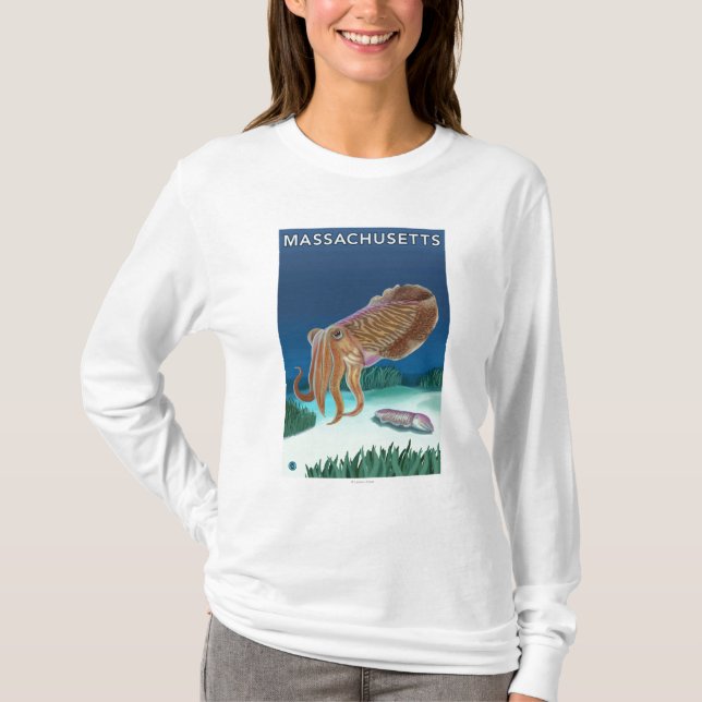 MassachusettsCuttlefish Scene T-Shirt (Front)