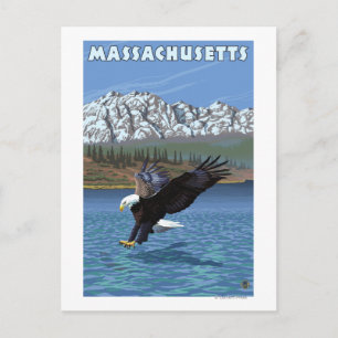 MassachusettsEagle Fishing Postcard