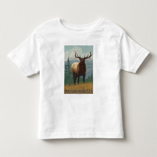 MassachusettsElk Scene Toddler T-Shirt (Front)