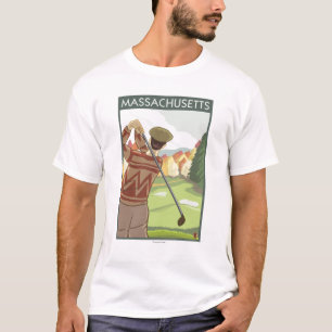 MassachusettsGolfing Scene T-Shirt