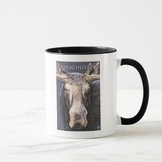 MassachusettsMoose Up Close Mug (Right)