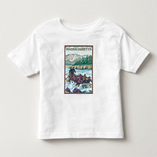 MassachusettsRiver Rafting Scene Toddler T-Shirt (Front)