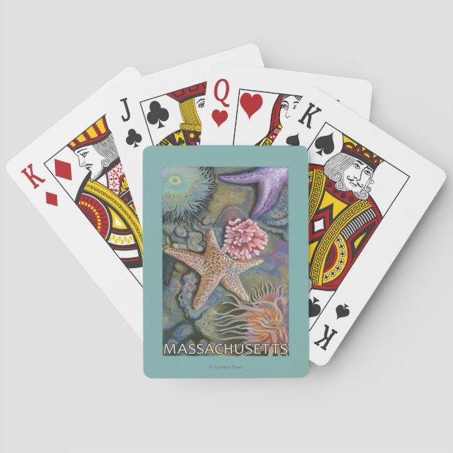 MassachusettsTidepool Scene Playing Cards (Back)