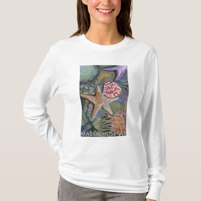 MassachusettsTidepool Scene T-Shirt (Front)