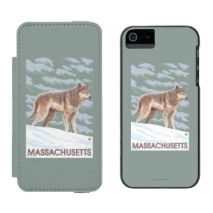 MassachusettsWolf Scene Incipio Watson™ iPhone 5 Wallet Case
