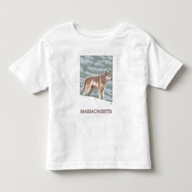 MassachusettsWolf Scene Toddler T-Shirt (Front)