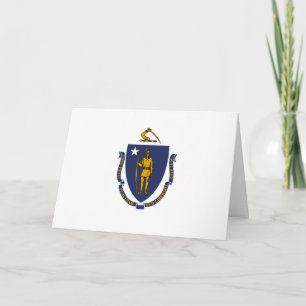 Massachusite Flag, Flag of Massachusetts Card