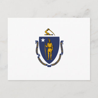 Massachusite Flag, Flag of Massachusetts Postcard