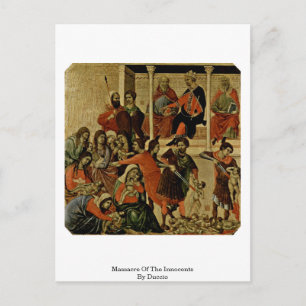 Massacre Of The Innocents By Duccio Postcard