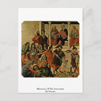 Massacre Of The Innocents By Duccio Postcard