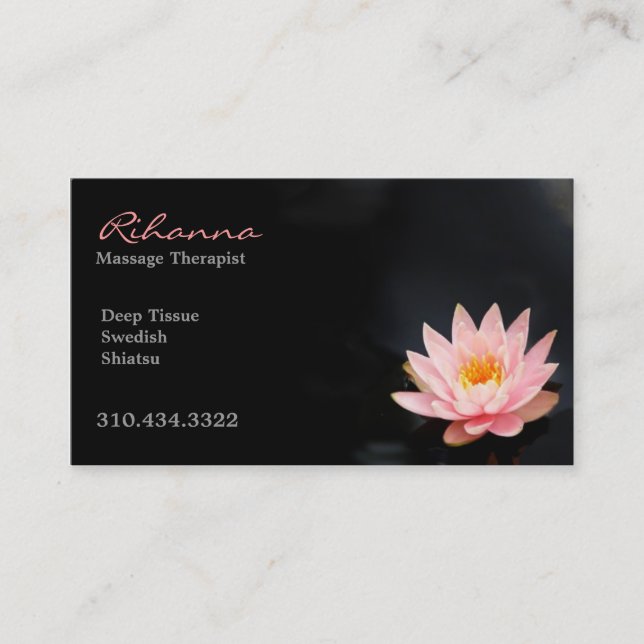 Massage 101 business card (Front)