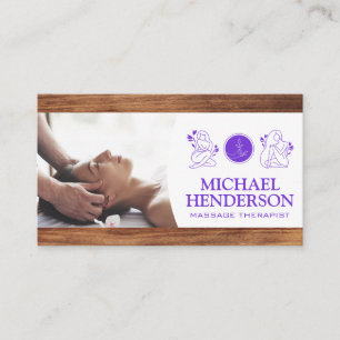 Massage Beauty Health Care Wood Business Card