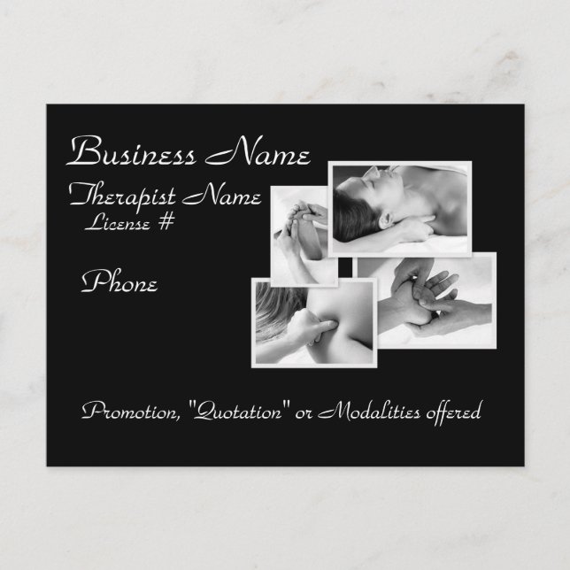 Massage/Bodywork Promotional Postcard (Front)