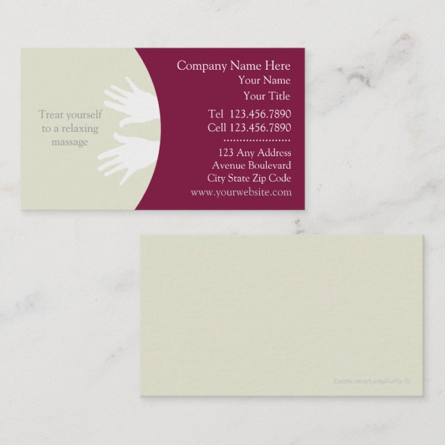 Massage Business Card (Front/Back)