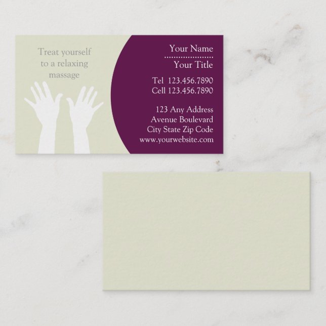 Massage Business Card (Front/Back)