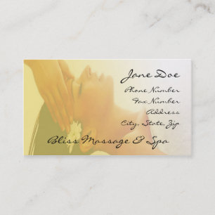 massage business card