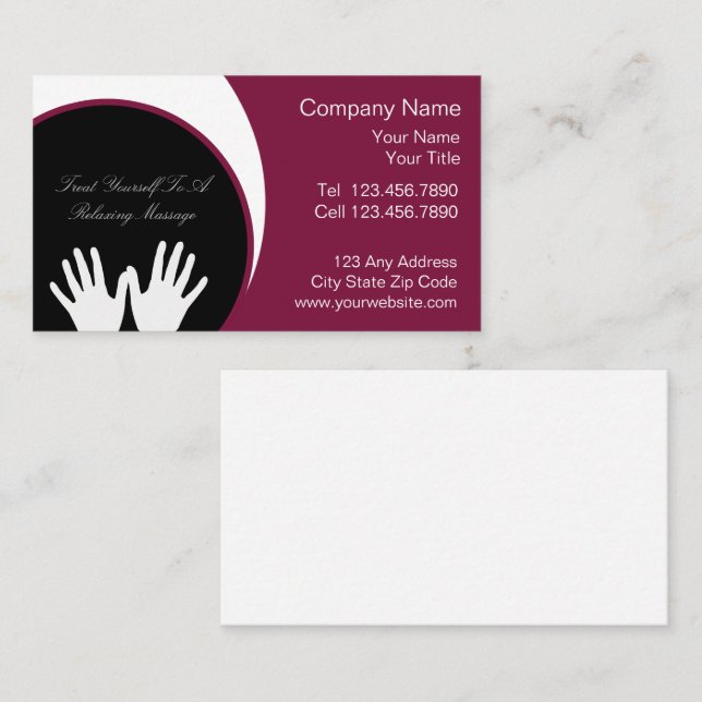 Massage Business Card (Front/Back)