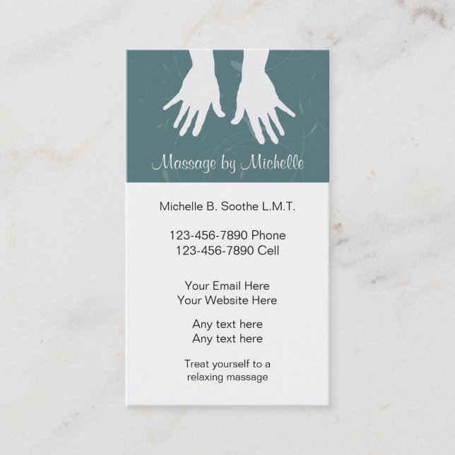 Massage Business Card Template (Front)