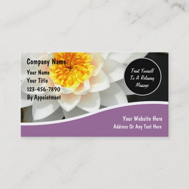 Massage Business Cards (Front)