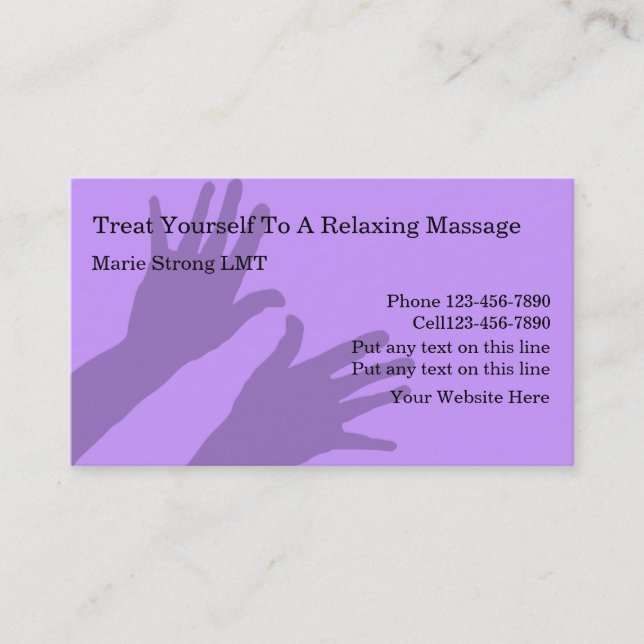 Massage Business Cards (Front)