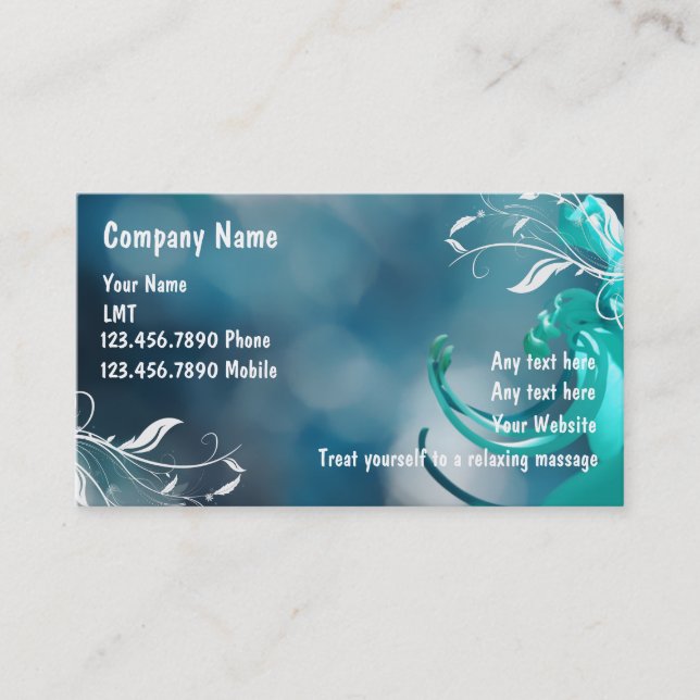 Massage Business Cards (Front)