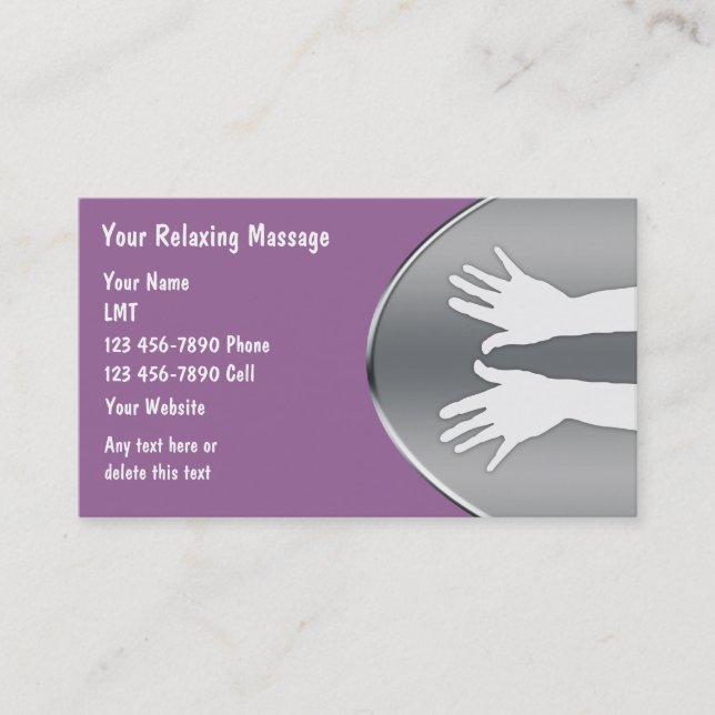 Massage Business Cards (Front)