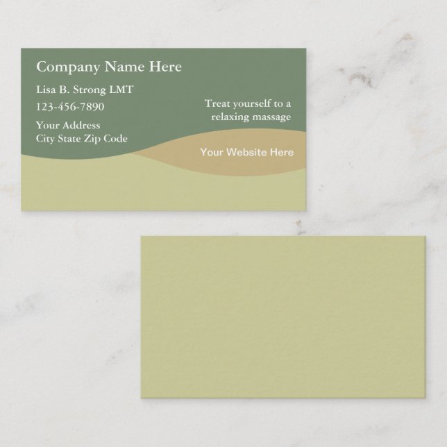 Massage Business Cards (Front/Back)