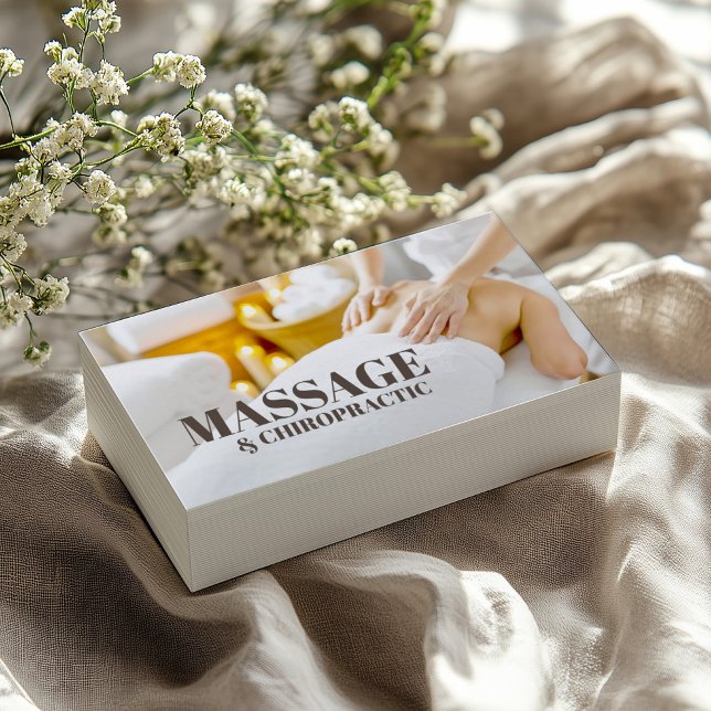 Massage Chiropractic Body & Soul Therapy Salon Business Card (Perfect for business)