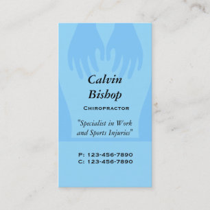 Massage/ Chiropractor Business Card/ Blue Card