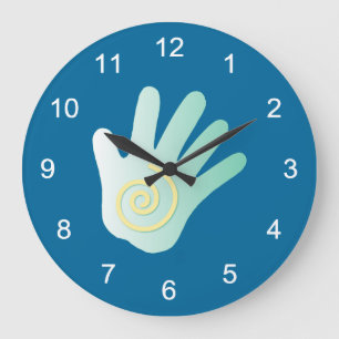 Massage Energy Hand Large Clock