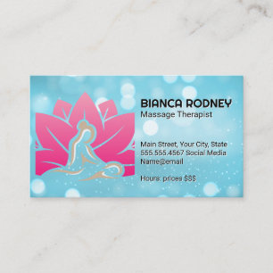 Massage Floral Logo Business Card