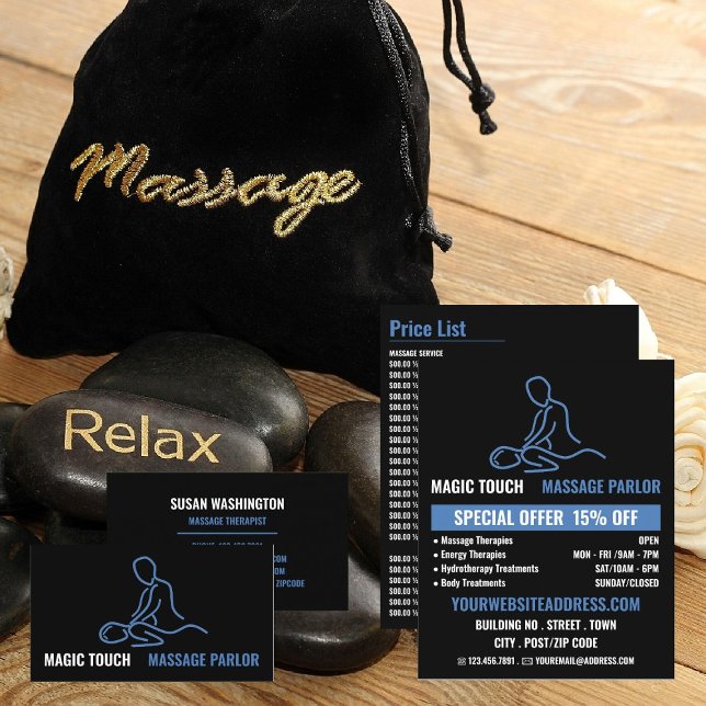 Massage Logo, Massage Therapy, Massage Parlour Flyer (Creator Uploaded)