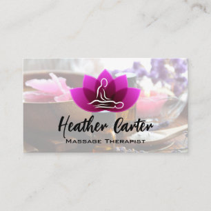 Massage Logo Spa Oils Salts Business Card